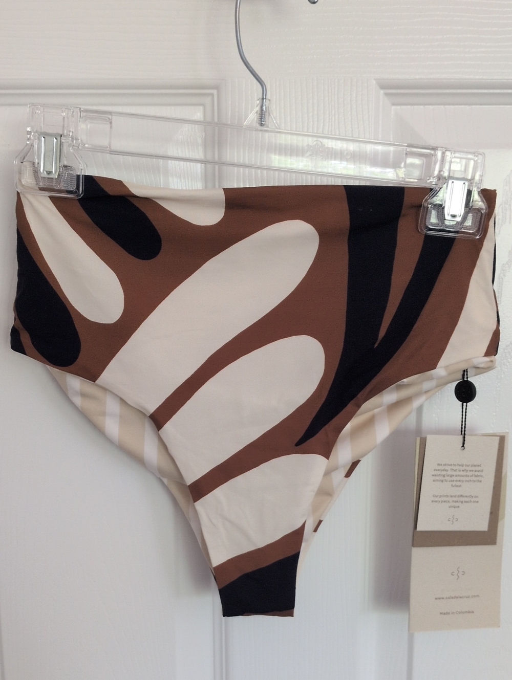 NWT Cala de la Cruz Reversible High Waisted Bikini Bottom - M